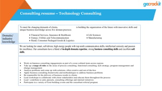 Consulting resume – Technology Consulting
Domain/
industry
knowledge
 