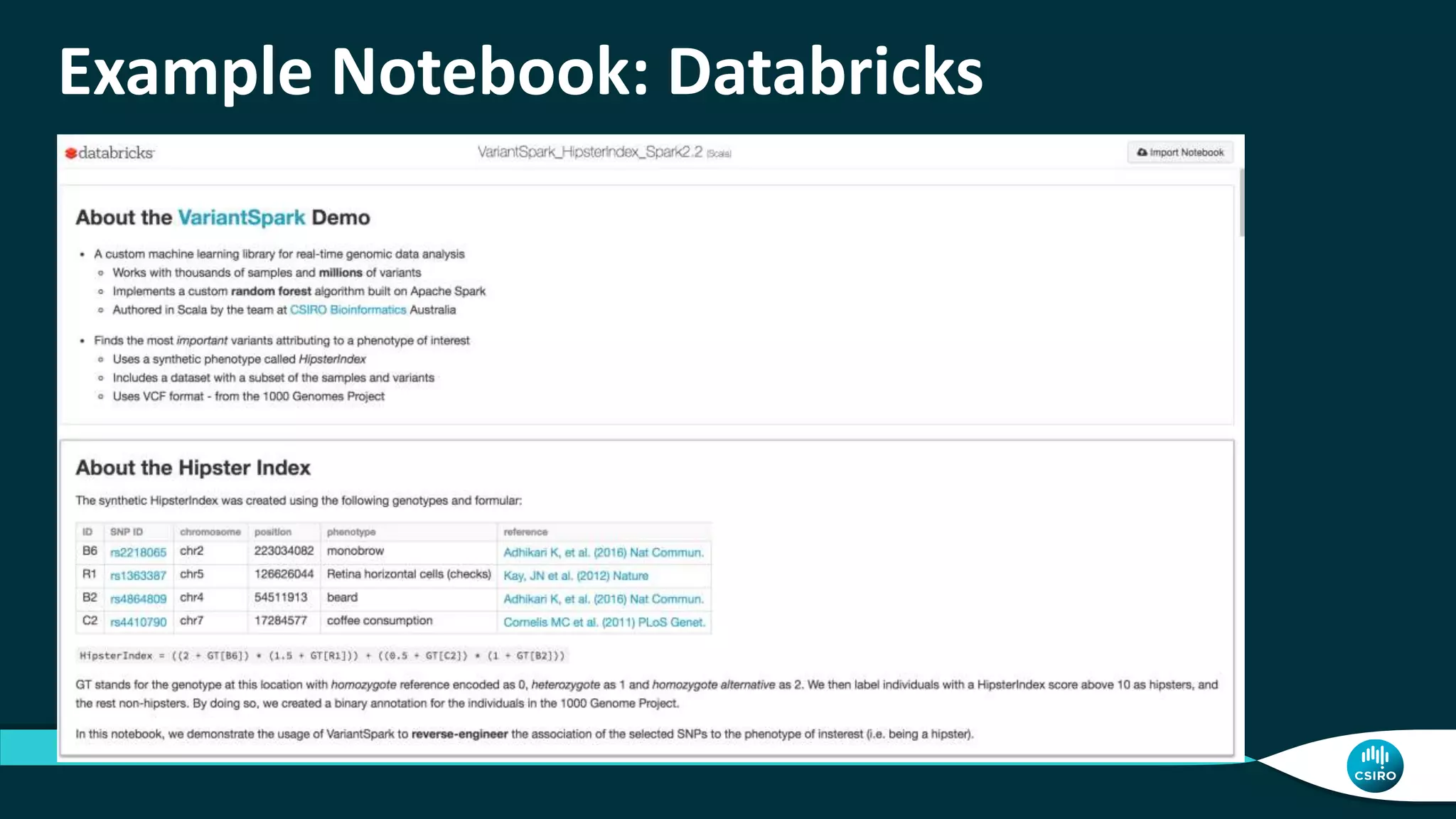 Example Notebook: Databricks
 