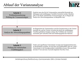 Varianzanalyse