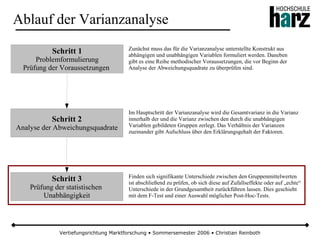 Varianzanalyse