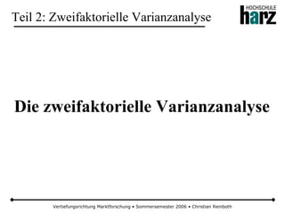 Varianzanalyse