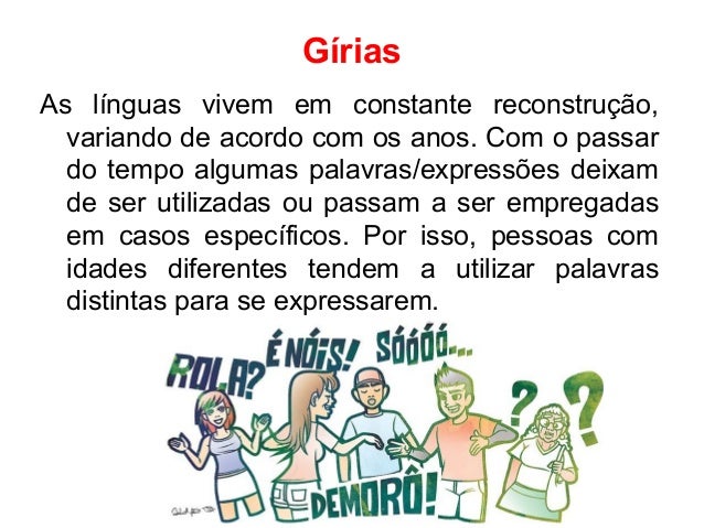 Resultado de imagem para girias na linguistica