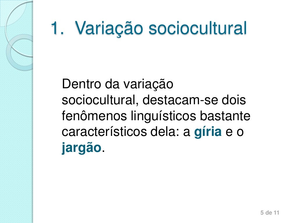Exemplos De Variaçao Sociocultural - FDPLEARN