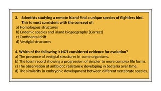 Understanding Evolution: DNA, Structural Evidence, and Natural ...