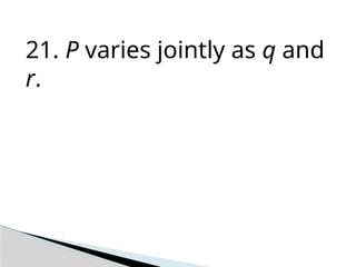 Variation Exercise variation exercises for grade 9 students | PPTX