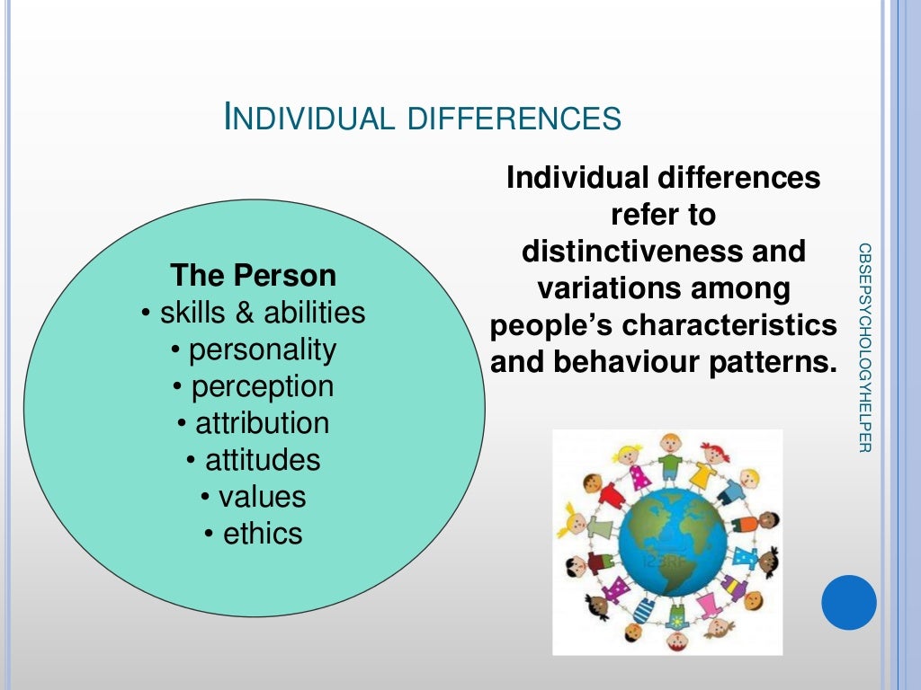 Variations in psychological attributes