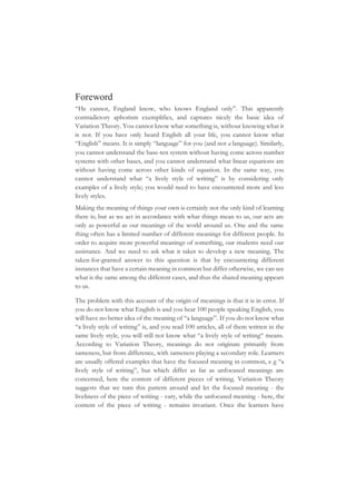 Life Without Varation Example Photo Variation theory | PDF