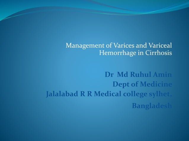 Variceal bleeding management | PPTX