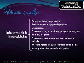 González Saldaña, Torales Torales, Gómez Barreto. Infectología Clínica Pediátrica. México: McGraw-Hill Interamericana; 2010

 