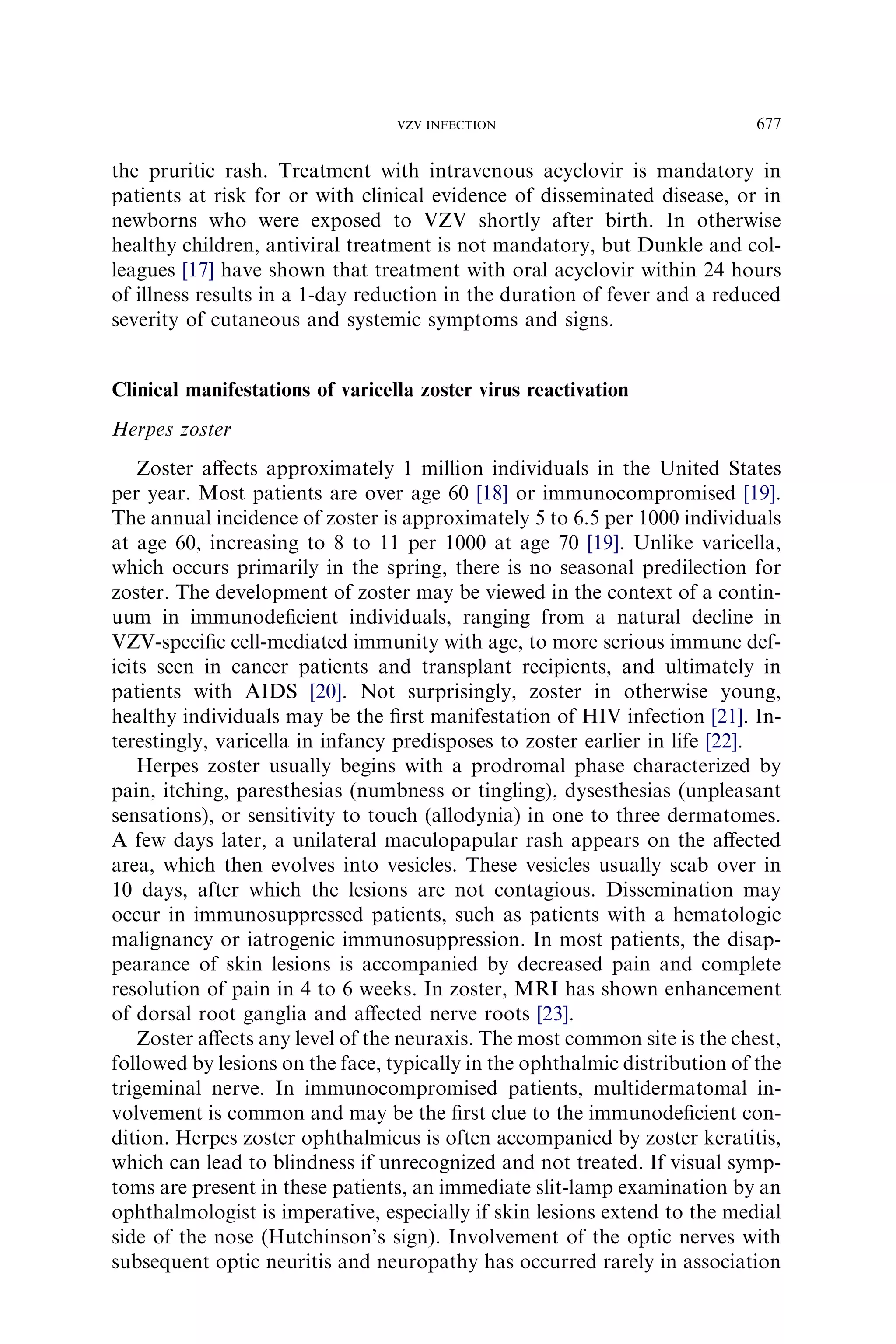 Varicella zoster virus infection (1) | PDF