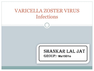 VARICELLA ZOSTER VIRUS
Infections
 