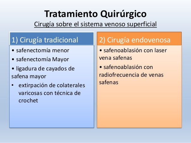 El tratamiento varikoza por la pinocha