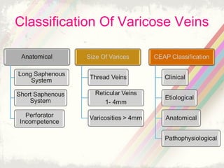 Veines Classification Varicose veins | PPT