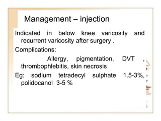 Tromboject Injection Varicose veins | PPTX