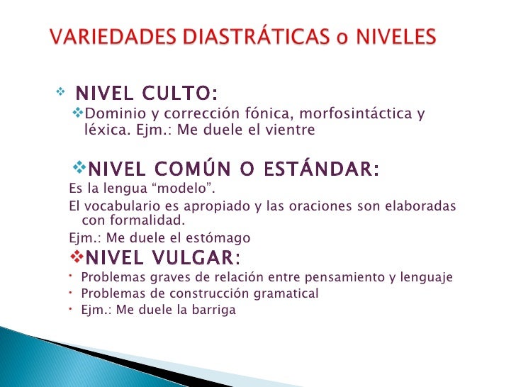 Variedades linguisticas