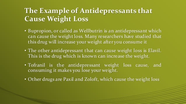 antidepressants that cause weight loss