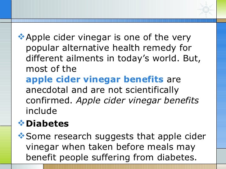 Diabetes vinegar