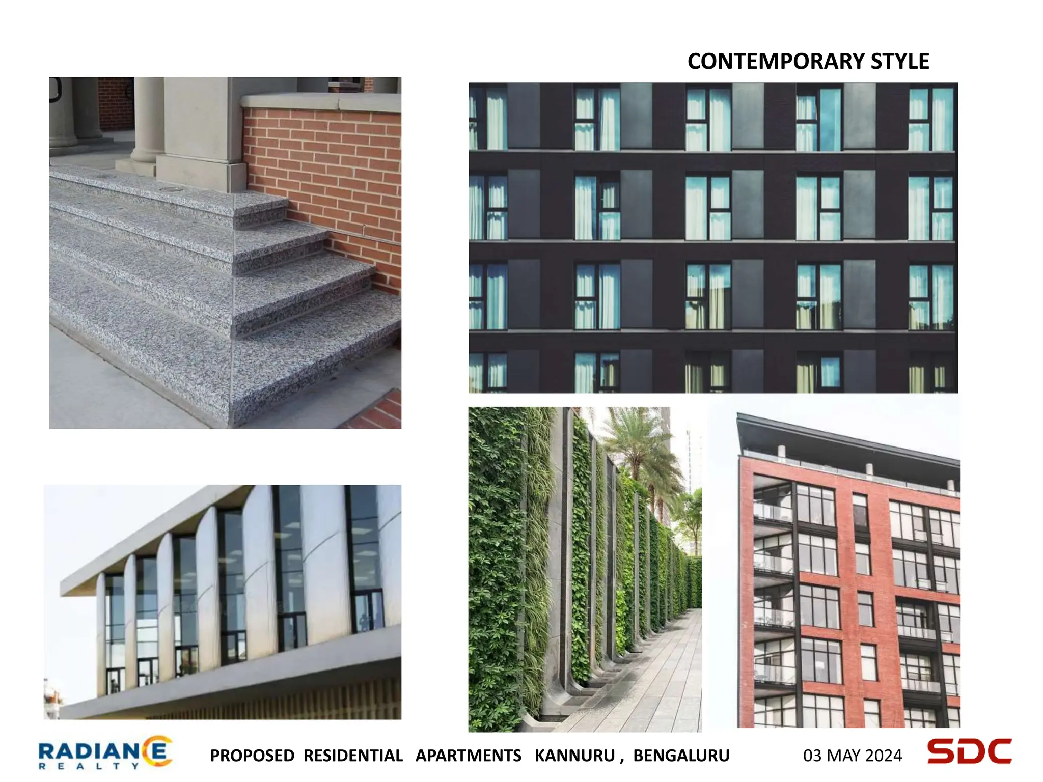 PROPOSED RESIDENTIAL APARTMENTS KANNURU , BENGALURU 03 MAY 2024
CONTEMPORARY STYLE
 