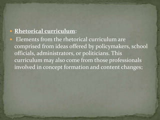 Various forms of curriculum | PPTX