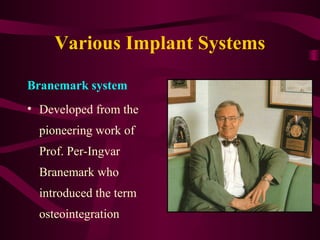 Various implant systems in india final | PPT