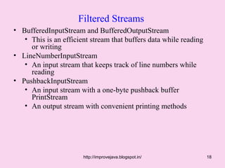 Various io stream classes .47