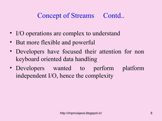 Various io stream classes .47