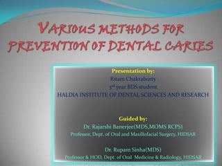 Presentation by:
                 Ritam Chakraborty
                 3rd year BDS student
HALDIA INSTITUTE OF DENTAL SCIENCES AND RESEARCH



                         Guided by:
          Dr. Rajarshi Banerjee(MDS,MOMS RCPS)
    Professor, Dept. of Oral and Maxillofacial Surgery, HIDSAR


                   Dr. Rupam Sinha(MDS)
  Professor & HOD, Dept. of Oral Medicine & Radiology, HIDSAR
 