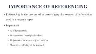 VARIOUS REFERENCE STYLES IN RESEARCH.pptx