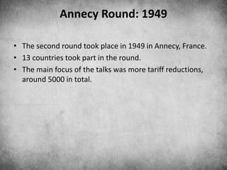 Wto Rounds Various rounds of wto | PPTX