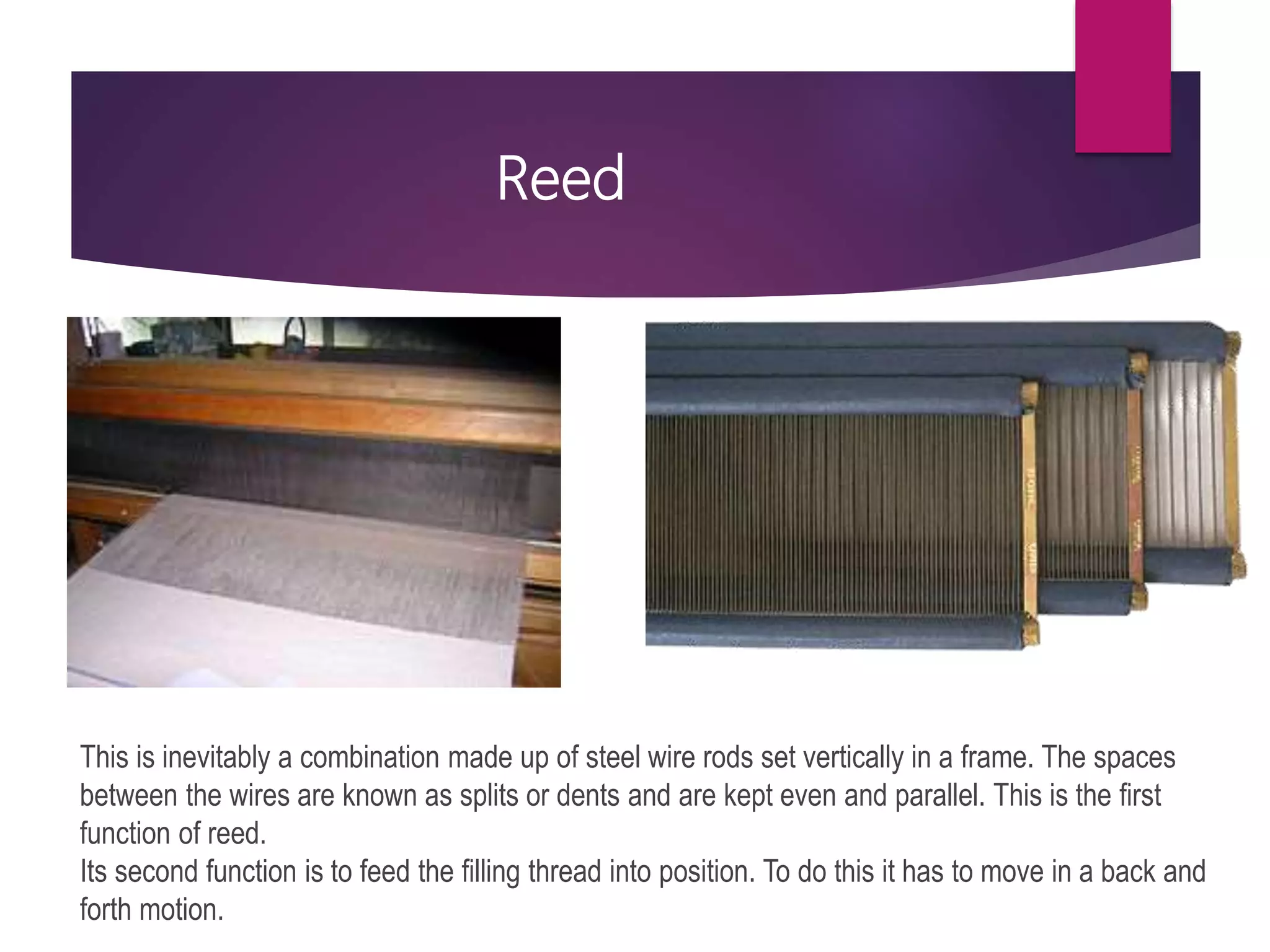 Various tappet loom parts with function