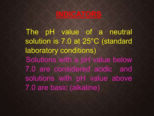 Indicators in Chemistry ll Acid-Base Indicators | PPT