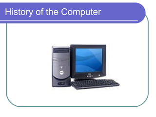 Various types of computers & history | PPT