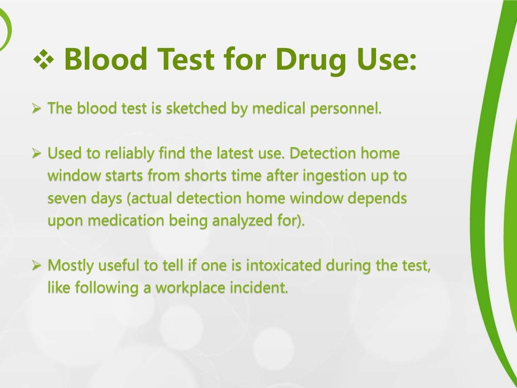 Various types of drug testing methods