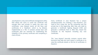 Various Types of OpenSSL Commands and Keytool | PPTX