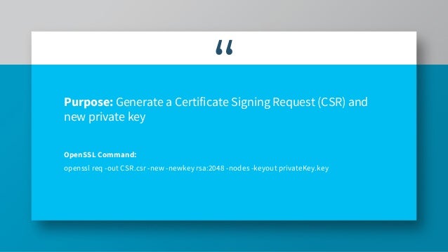 Openssl Generate Certificate From Existing Key Openssl Generate Certificate From Existing Key