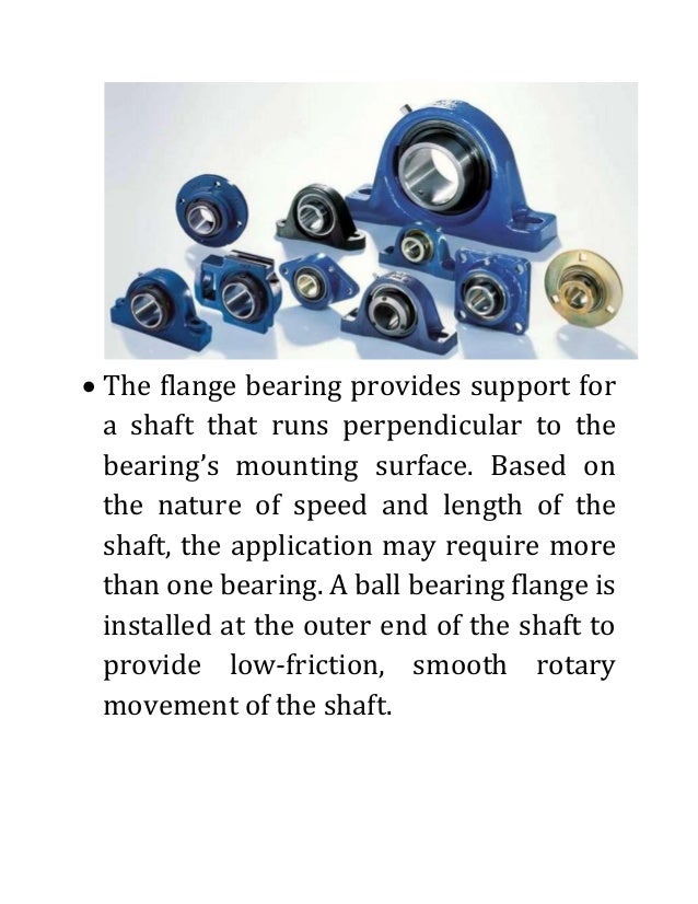 Various uses of flange mount bearing