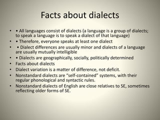 Varities in sociolinguistics | PPTX