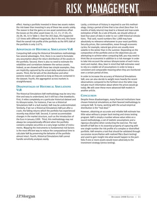 VaR Methodologies Jp Morgan | PDF