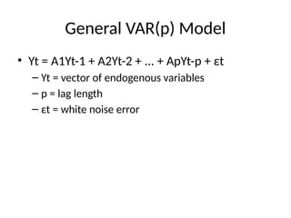 VAR Model Presentation in econometrics.pptx
