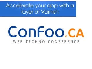 Accelerate your app with a 
layer of Varnish

 