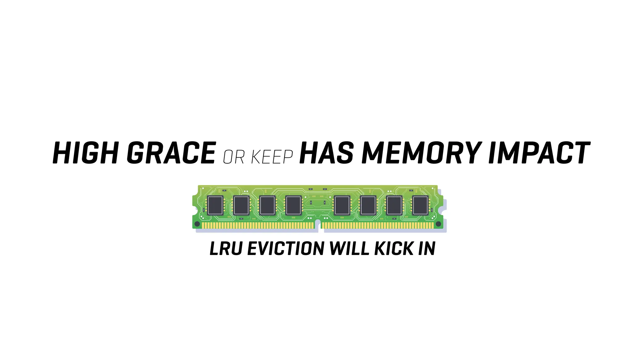 HIGH GRACE OR KEEP HAS MEMORY IMPACT
LRU EVICTION WILL KICK IN
 