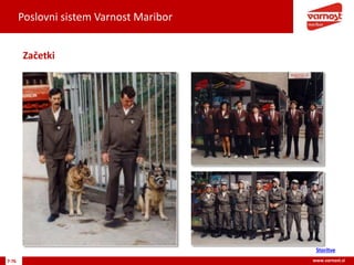 Poslovni sistem Varnost Maribor
7-76 www.varnost.si
Začetki
Storitve
 