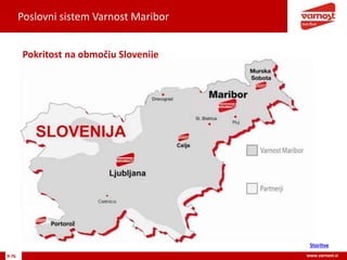 Poslovni sistem Varnost Maribor
9-76 www.varnost.si
Pokritost na območju Slovenije
Storitve
 