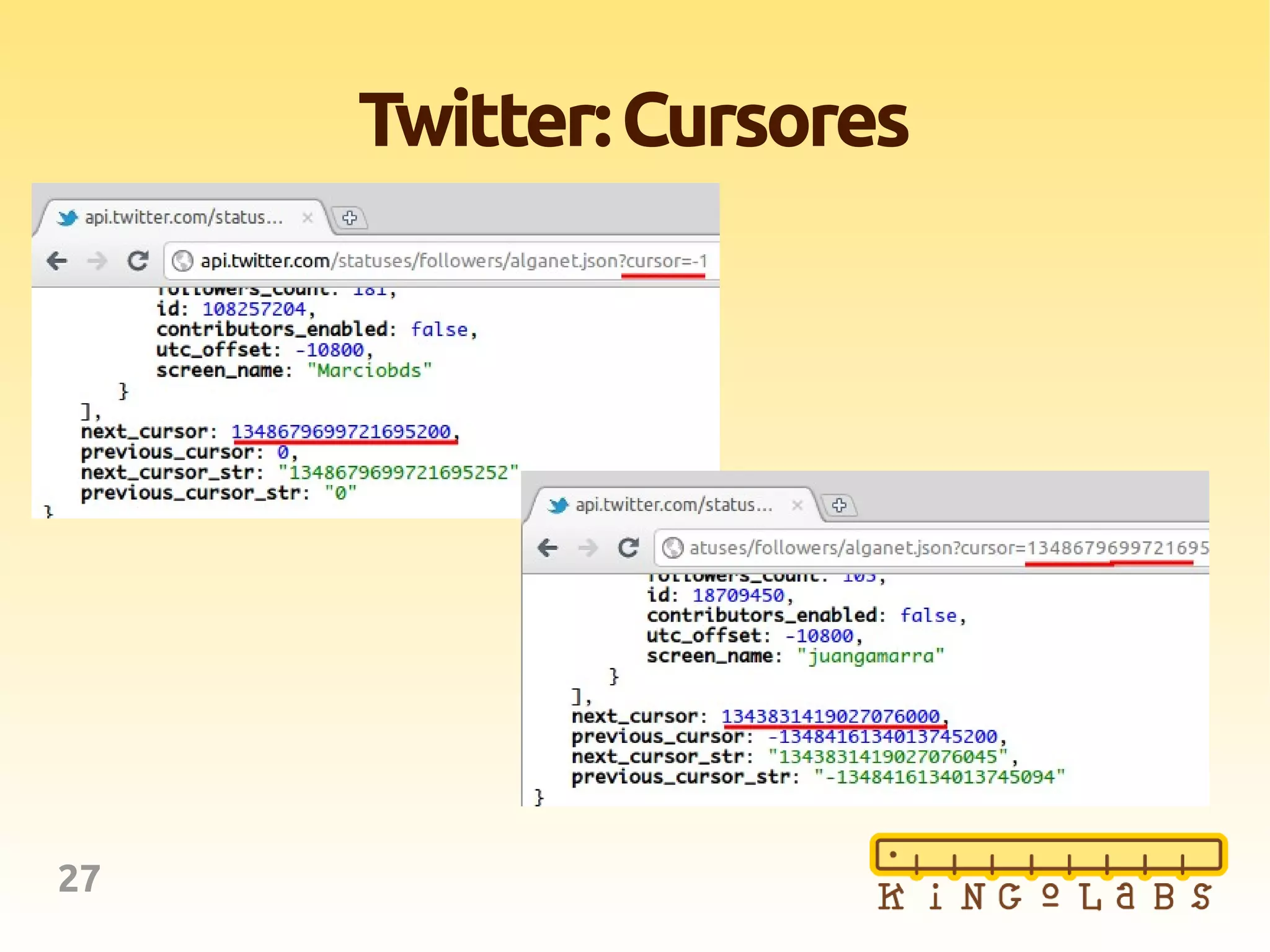 27
Twitter:Cursores
 