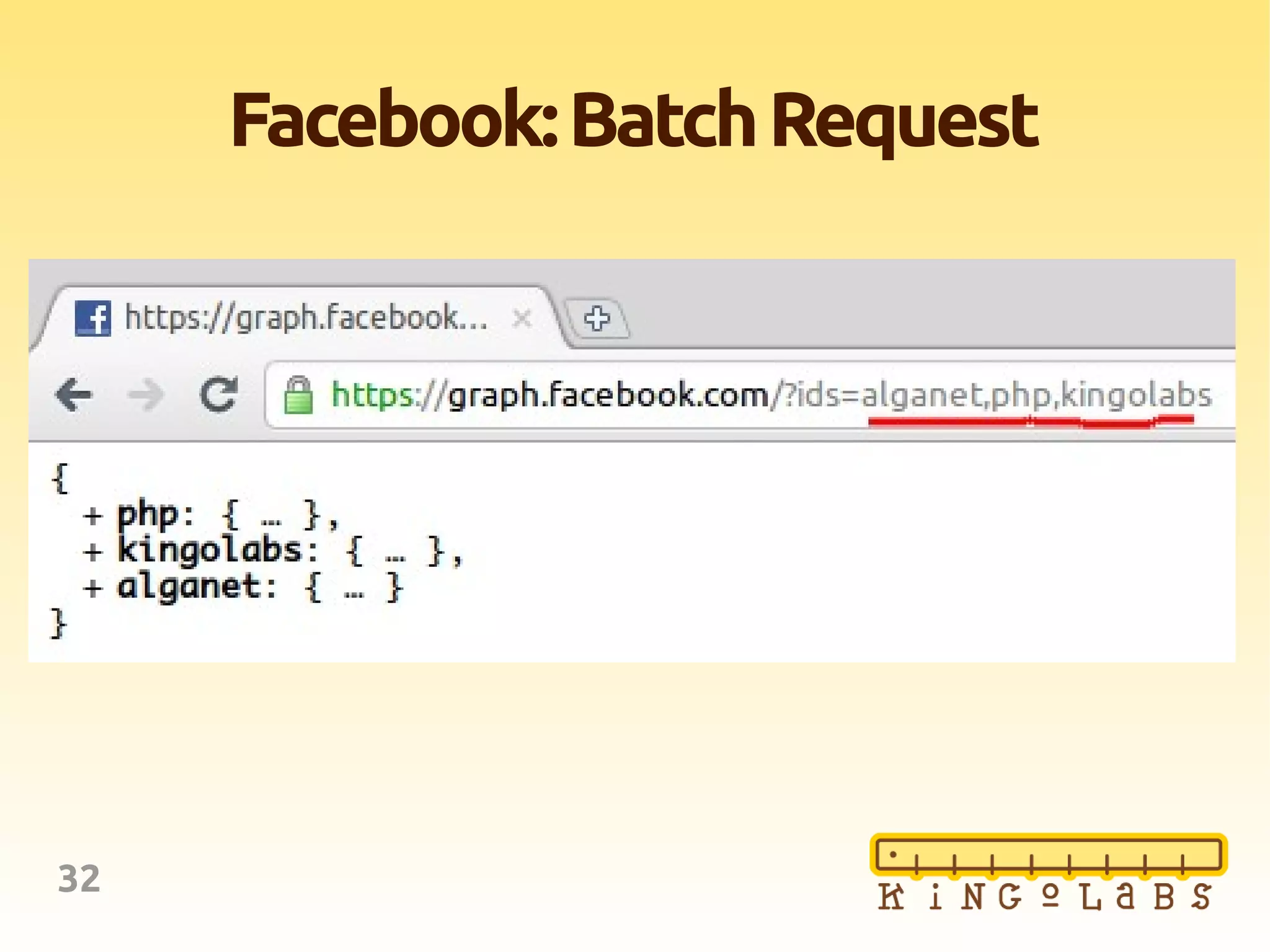 32
Facebook:BatchRequest
 