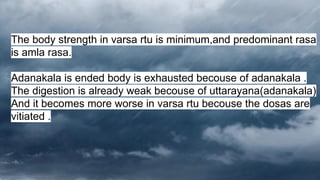 Varsa rtu, shadab sayyad (1).pptx about the varsha rtu ashtangahridaya ...