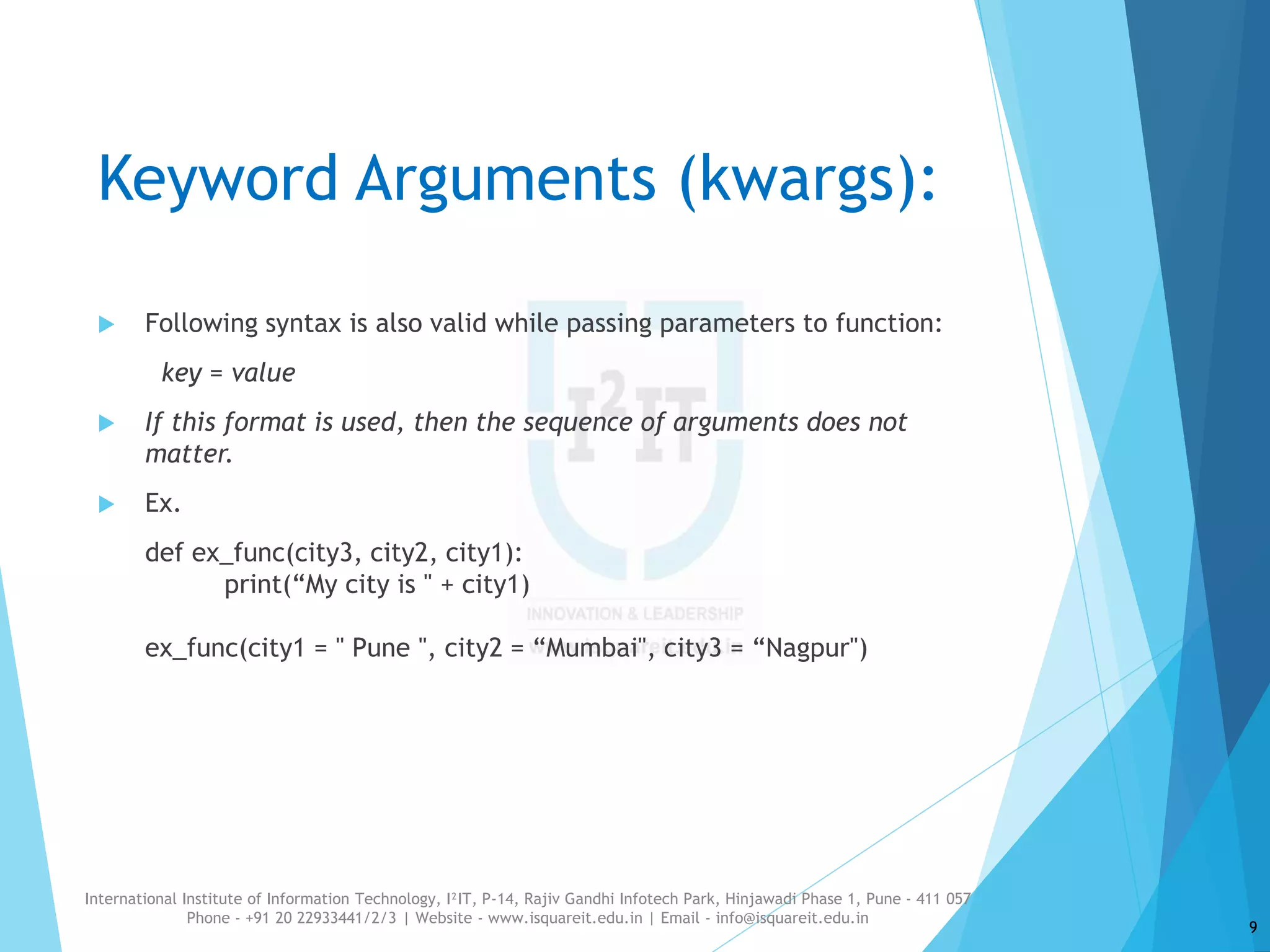Functions in Python | PPTX