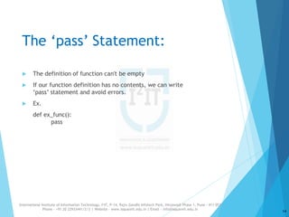 Functions in Python | PPTX | Programming Languages | Computing