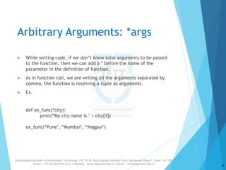 Functions in Python | PPTX | Programming Languages | Computing