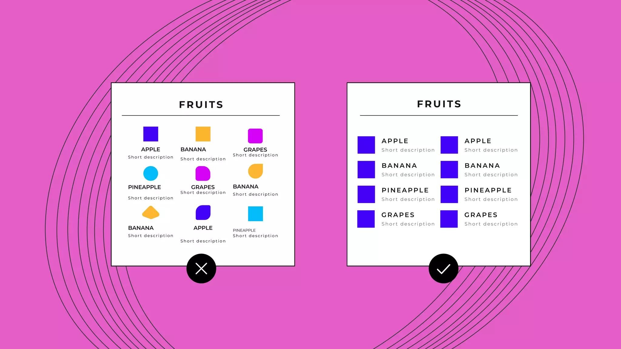 FRUITS
APPLE
Short description
APPLE
Short description
BANANA
Short description
BANANA
Short description
PINEAPPLE
Short description
PINEAPPLE
Short description
GRAPES
Short description
GRAPES
Short description
APPLE
Short description
APPLE
Short description
BANANA
Short description
BANANA
Short description
BANANA
Short description
PINEAPPLE
Short description
PINEAPPLE
Short description
GRAPES
Short description
GRAPES
Short description
FRUITS
 